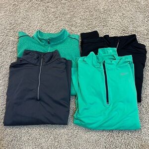 4 pack of quarter zip shirts